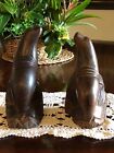 Vintage Sea Lions Wooden Carved Bookends