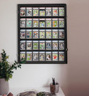 Lockable 35 Graded Sports Card Display Case  For Football  Baseball  Basketball
