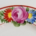 Rare 19thc  German Antique Hand Painted Roses   Corn Flowers Motto Plate