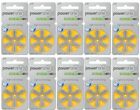 Power One Hearing Aid Batteries Yellow Size 10 Pack Of 6  60 Batteries  Exp 2028