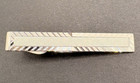 Vintage Swank Tie Bar Clip Etched Textured Design Silver Tone 1 75   