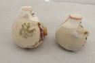 Japanese Clay Bell Pottery Dorei Vintage Man Woman Lucky Charm Fortune Dumplings