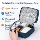 Double Layer Travel Cable Storage Bag Portable Electronic Organizer Case
