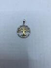 Sterling Silver Cz Tree Of Life Necklace Pendant Gold Vermeil