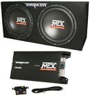 Mtx Terminator Tnp212d2 1200 Watt 2 Ohm Dual 12    Subwoofers sub Box amp Package