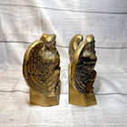 Vtg 1962 Pair  2  1776 Cast Brass Eagle Bookends Colonial Virginia Hampton Va