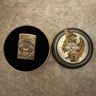 Vintage Harley Davidson Gold Eagle Engine Zippo Lighter Usa Unfired - Red Label