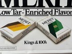 Vintage Metal Tin Merit Cigarette Sign Tobacco Cigarettes Advertising
