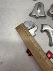 Rare Vintage 1950   s Lot Of 13 Aluminum Handled Animals   Shapes Cookie Cutters