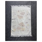 Vintage Cannon Mushroom Hand Towel Retro 70s Kitchen Fringed White Cotton Usa