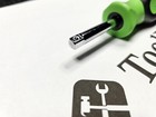Snap-on Tools Usa New Green 1 4  Drive Soft Grip Standard Shank Driver Sgt4bg