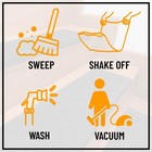 Stair Treads Non-slip Rubber Indoor Outdoor 10x30 Black 5 Pack