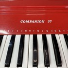 60s Vintage Companion 37 Electric Air Organ Red Tabletop Keyboard Working Great