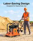 Plate Compactor Rammer 7hp 212cc Gas Engine Compaction Force Jack Tamper For Soi