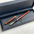 St Dupont Classique Fountain Pen Red Gold Dust With 18k Gold Nib France Bs138
