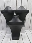 Lot Of 3 Black Leather 12  Necklace Jewelry Display Stand Neck Bust Form