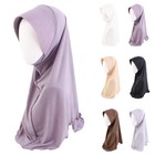 Muslim One Piece Hijab Islamic Lace Flower Scarf  Amira Headscarf Women Headwarp