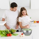 Us Stock Susteas Stainless Salad Spinner 5qt Veggie Wash Bowl Slicer