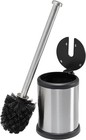 Bathroom Toilet Bowl Cleaning Brush And Holder Set   Lid Stainless Steel 2 Pack