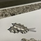 Lot Of 2 Vintage - Modern Brooch Pins Silver Tone