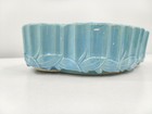 Vintage Mccoy Pottery Blue Leaf Oval Planter Bowl Mid Century Modern Decor