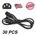 Lot Of 1 - 100 Ac Power Cord Cable Desktop Monitor Computer Pc 6ft Iec320