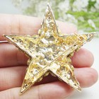 Clear Gold Tone Star Woman s Starfish Rhinestone Crystal Wedding Brooch Pin