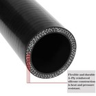 Id 45 Degree Elbow Reducer Silicone Coupler - Leg Length 6  1 5  To 2  Black