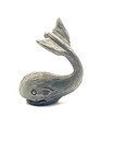 Vintage Self Standing 33 Pewter Whale With Tail Out Of Water 1 25  Tall