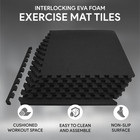 Balancefrom Fitness 24 Sq Ft Interlocking Eva Foam Exercise Mat Tiles  Black