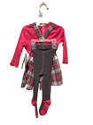 Disney Baby Outfit Size  3-6m Minnie Mouse Fuchsia plaid Skirt   Lil  Leggings  