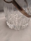 Vtg Made In Italy Glass Paneled Ice Bucket W detachable Silver Plated Handle