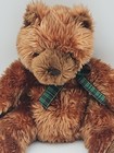 Ty Classic Beanie Baby 14  Teddy Bear Large Brown Plush With Green Bow Tie 2001