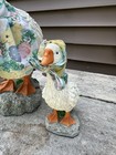 Vintage  martha  Porch Goose Statue  18  Rare Heavy Resin concrete Garden Decor