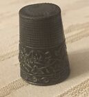 Vintage Sterling Silver Marked 925 Embossed Enamel Goose Thimble