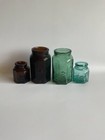 A Set Of 4 Original Antique Poison Jars 