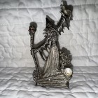 Spoontiques Pewter Wizard Sorcerer Skull Staff Bird Spell Figurine 