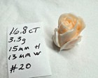 Genuine Natural Pink Angel Skin Coral Hand Carved Flower rose 16 8ct  20