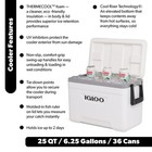 Igloo 25 Qt Marine Hard Sided Cooler  White