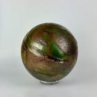 Vintage Tony Evans Mid-century Modern Raku Ceramic Sphere On Lucite Base C1968