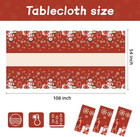 Childom 3 Pack Christmas Tablecloths disposable Plastic Tablecloths 54  X 108  C