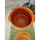 Piral Albisola Terracotta Bean Pot With Lid Made In Italy Vintage Earthenware