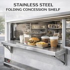 39  Folding Stainless Steel Concession Shelf For Food Trucks And Stalls