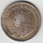 1919 C Canada Newfoundland 5 Five Cent Coin George V  925 Silver  Km 13 Key Date