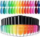 Neon Orange Nail Polish Set - Vibrant Rainbow Colors For Fall Gifts   Diy Manicu