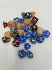 Lot Of 28 Polyhedral Rpg Gaming Dice D d D20 D12 D10 D8 D6 D4 Mixed Colors
