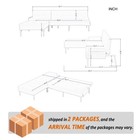 78 7  Modern Sofa Bed Black L-shaped 5-position Convertible Reclining Sectional