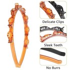 Bangs Hairstyle Hairpin Headbands  2pcs Headband With Clips Toothed Black brown