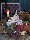 Primitive Santa Star Ornies Bowl Fillers Paper Pattern  213