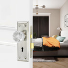 Mortise Lock Set With Crystal Glass Knob Antique Door Knobs With Lock Skeleton